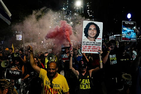 Israel-Hamas war: People attend a rally demanding a cease-fire deal and the immediate release of hostages
